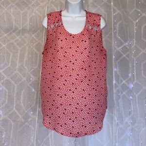 Daisy May Boutique Coquette-core Sleeveless Blouse Flowy Breathable Size XL